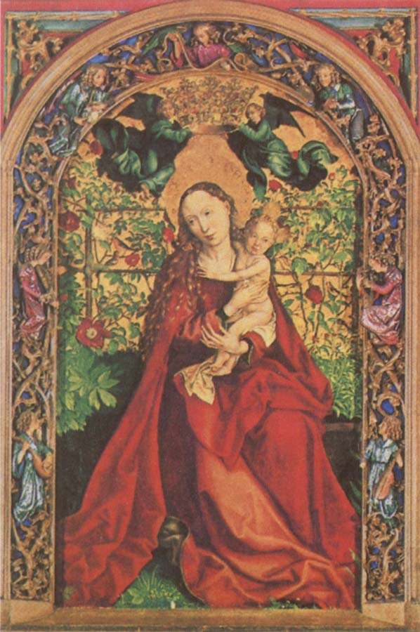 Madonna at the Rose Bush